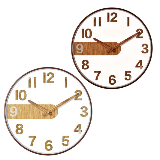 Horloge Murale Décorative effet Bois