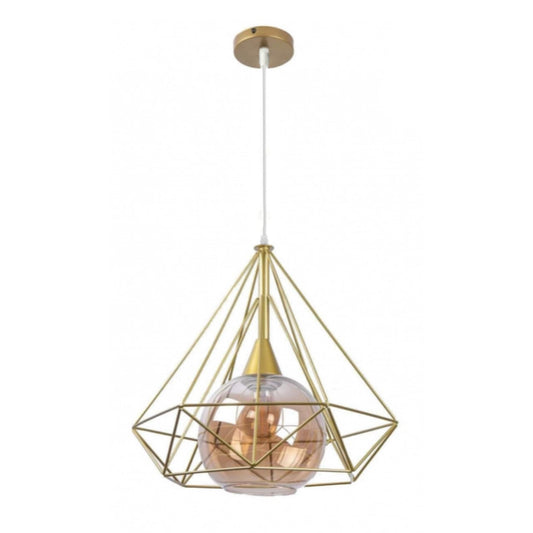 Lampe Suspendue Dorée