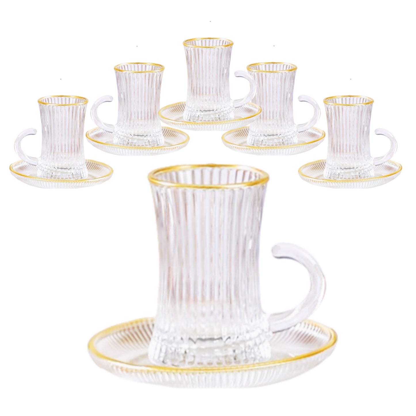 Service À Thé en Verre 12 Pièces