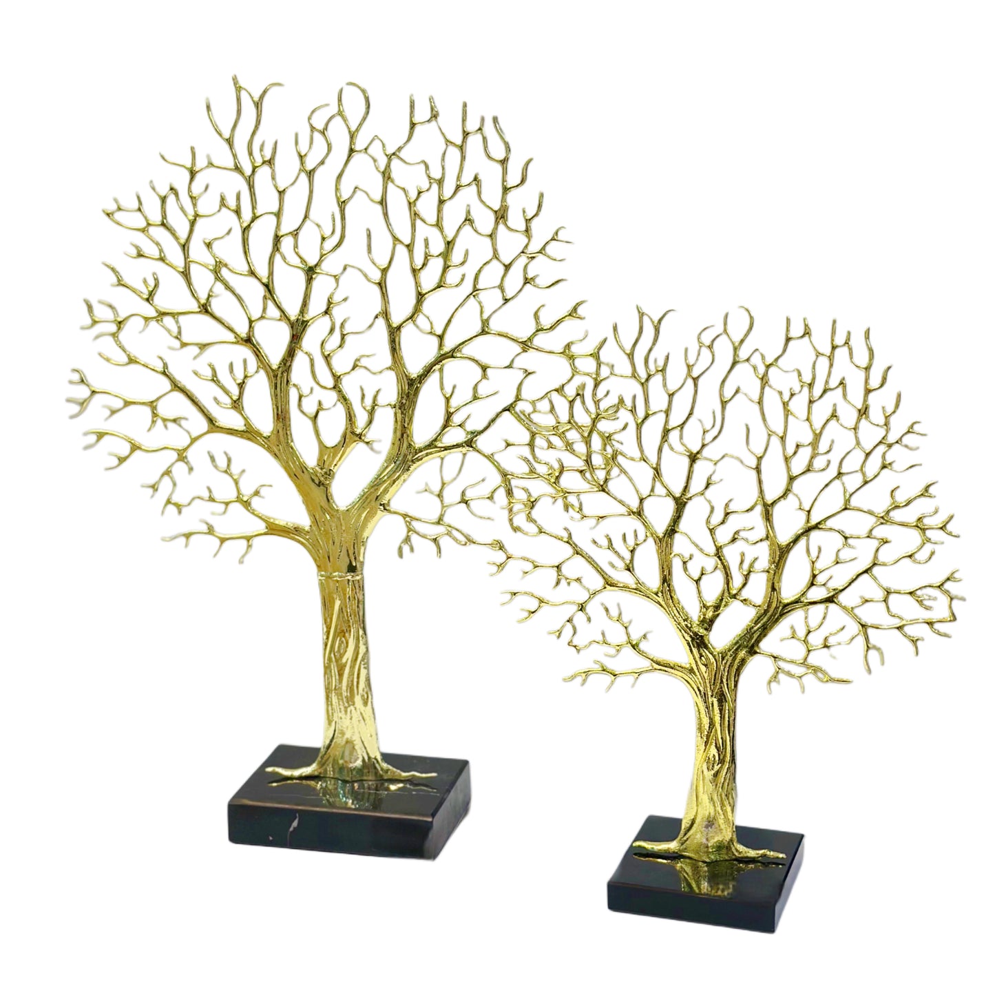 Élement d'Arbre Décoratif en Métal Dorée