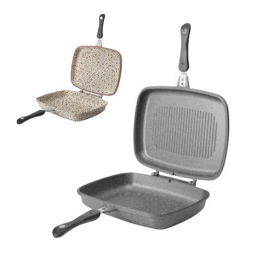 Poêle Double Grille En Granite O.M.S