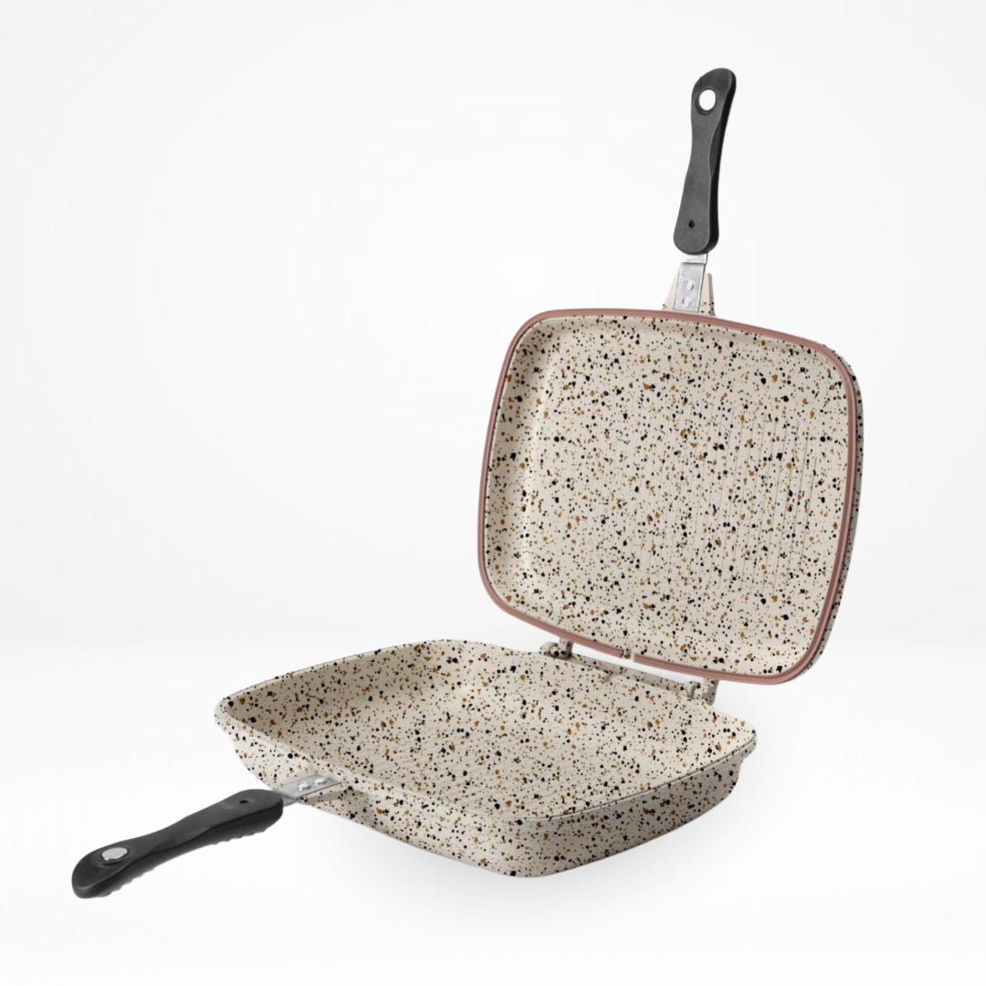 Poêle Double Grille En Granite O.M.S