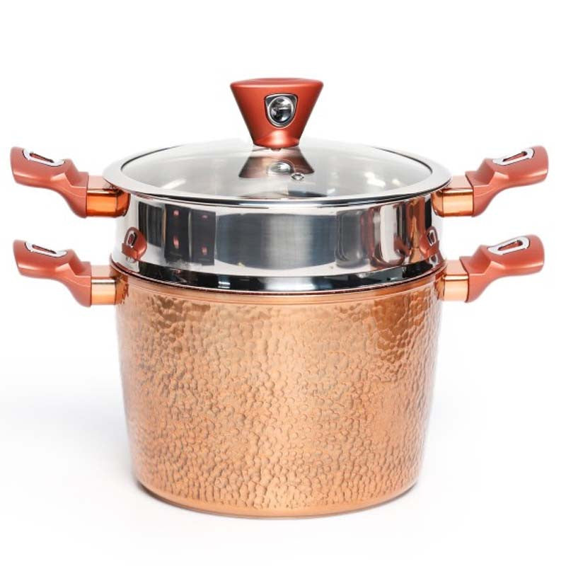 Couscoussier Granite Revêtement en Cuivre 3 Pièces
